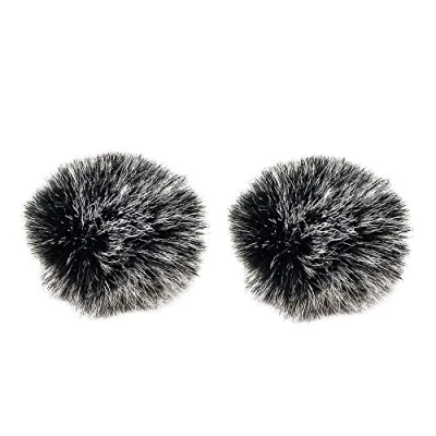 Bild av LucyStudio Lavalier vindmuff 2 pack slag mikrofon vindruta muff utomhus lurvig Lav vindtät vindskärm (0,5 cm)