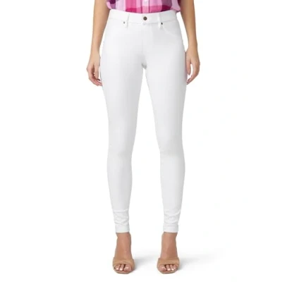 Bild av HUE Essential denim leggings för kvinnor fashionabla med bakfickor, Vitt, XS