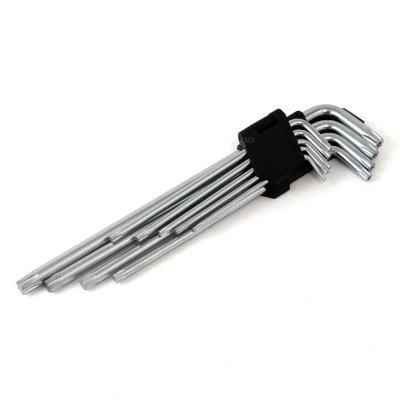 Bild av AMiO 01039 Ensemble de tournevis coudés T10,T15,T20,T25,T27, T30,T40,T45,T50 Acier chrome vanadium TORX 9