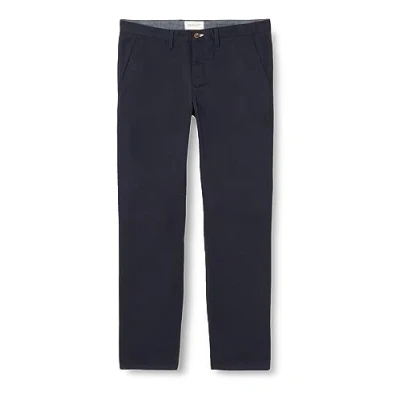 Bild av GANT Herr slim twill chinos klassiska byxor, marinblå, standard, 36W x 36L