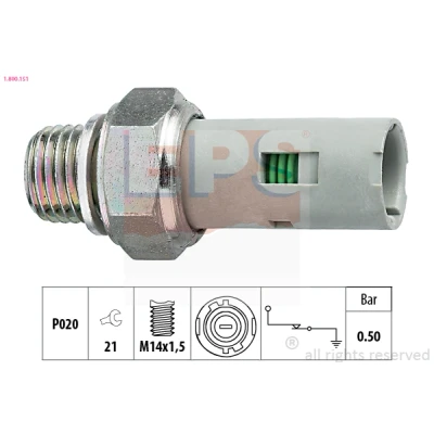 Bild av EPS 1.800.151 Sonde De Pression d&#039;Huile M14x1,5 1 Made in Italy OE Equivalent RENAULT: ESPACE 3, LAGUNA 2 Grandtour, CLIO 2, OPEL: Vivaro A Van