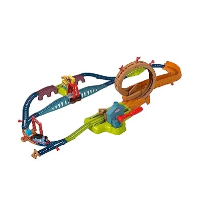 Bild av Thomas &amp; Friends Toy Train Set Loop Launch Maintenance Yard med Motorized Engine Carly The Crane för barn från 3 år och äldre HJY30