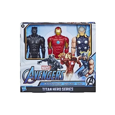 Bild av Marvel Figures Titan Hero serien Black Panther Ironman Thor