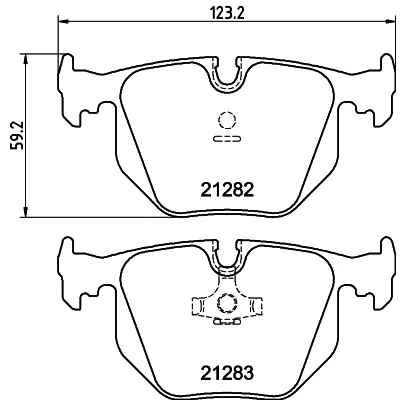 Bild av HELLA 8DB 355 008 121 Jeu de plaquettes frein préparé pour indicateur d&#039;usure BMW: 5 Berline, Touring, 8