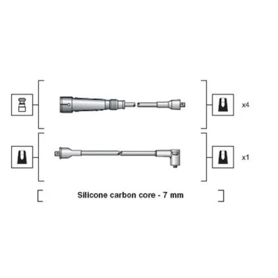 Bild av MAGNETI MARELLI 941318111112 Jeu De Fils d&#039;Allumage AUDI: 80 B2, B1 Berline