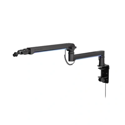 Bild av ENDORFY Sändning låg profil RGB Boom arm, premium lågprofilmikrofon smartfone och ljusarm med kabel, roterbar, LED lampor styrenhet