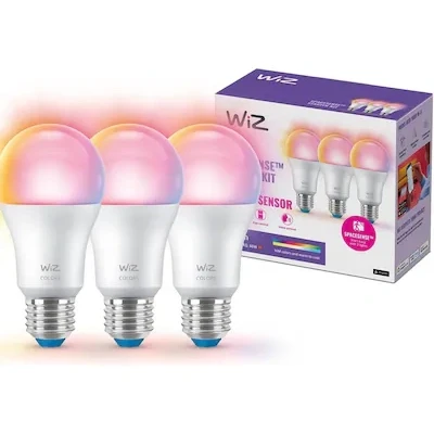 Bild av WiZ Standard 8,5W E27, Color &amp; Tunable White, Wi Fi, 3 pack