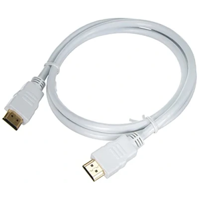 Bild av PremiumCord 4K High Speed HDMI Ethernet kabel 1 m, kompatibel med Video 2160p, FULL HD 1080p, Deep Color, 3D, ARC, HDR, 3x skärmad, 10,2 Gbps, guldpläterade anslutningar, vit