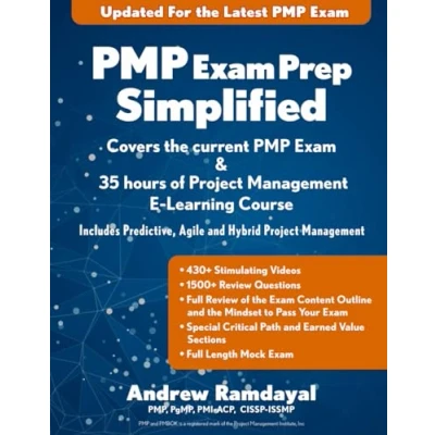 Bild av PMP Exam Prep Simplified: Covers the Current and Includes a 35 Hours of Project Management E Learning Course