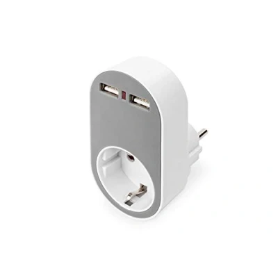 Bild av DIGITUS Uttagsadapter med USB 2 x A 16 A/250 V/50 Hz IP20 uttag kontaktskydd