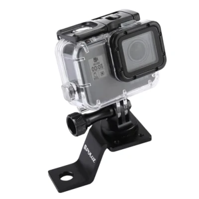 Bild av PULUZ Motorcykel fast metallhållare montering med stativadapter och skruv för GoPro Hero12 svart/Hero11/10/9/8/7/6/5, Insta360 Ace/Ace Pro, DJI Osmo Action 4 andra actionkameror
