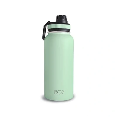 Bild av BOZ vattenflaska i rostfritt stål Vaccumisolerad 32 Oz BPA fri sportvattenflaska med bred mun för gym piplock Termisk varm &amp; kall 1 liters grön