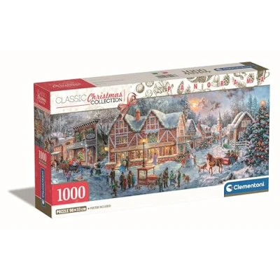 Bild av Clementoni Panorama Compact Christmas Collection + vykort 1000 element