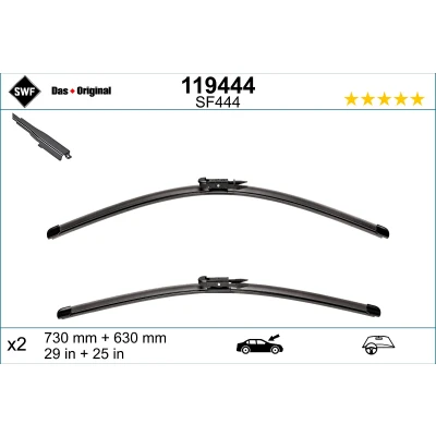 Bild av Balai d&#039;essuie glace Swf Visioflex 119444 avant Sans Cadre FORD: C Max 2, Max, Grand