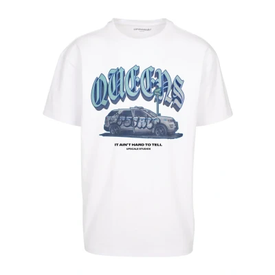Bild av Upscale by Mister Tee Unisex Queens Tshirt med print, Storlek: XS, White