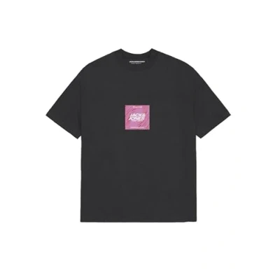 Bild av Jack &amp; Jones Jcorecharge Front Print CREW NECK Tshirt med print, Storlek: XL, Black