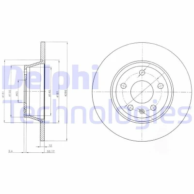 Bild av Bromsskiva Delphi BG4089