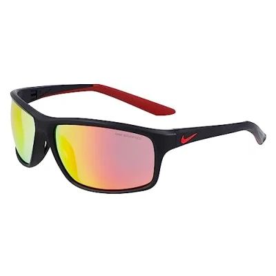 Bild av Nike Unisex adrenalin 22 M Dv2155 solglasögon, svart matt/röd speglad, 64 cm