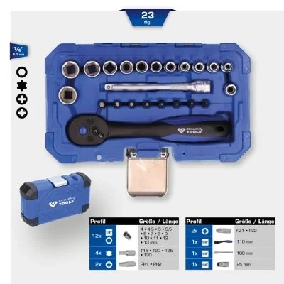 Bild av KS TOOLS BT020023 Jeu de douilles 1/4 à tête carrée