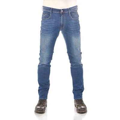 Bild av Replay herr Jeans Anbass Powerstretch Denim, 0072 Mörkblå, 32W / 32L