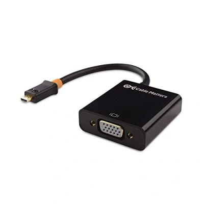 Bild av Cable Matters Micro HDMI till VGA Adapter (Micro Converter) i svart