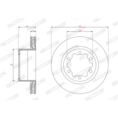 Bild av Bromsskiva FERODO DDF3106C 1