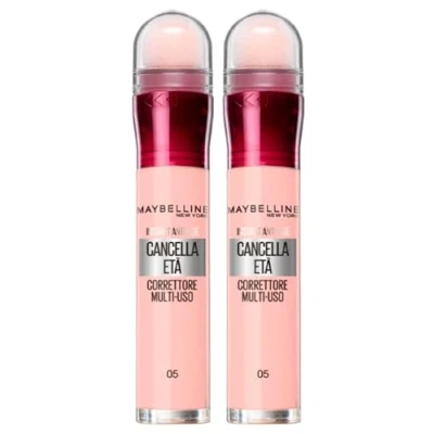 Bild av Maybelline New York Instant Anti Age åldersborttagare, universalkorrigeringspenna, färg 05, rosa med svampmapplikator, 2 kosmetika