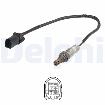 Bild av DELPHI ES21377 12B1 Sonde lambda à large bande, chauffé VOLKSWAGEN: Touran II, Tiguan SKODA: Kodiaq