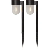 Bild av STAR TRADING Solcellsdriven LED sockellampa Cupola i 2 set