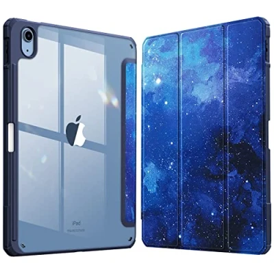 Bild av Fintie Hybridfodral kompatibelt med iPad 10:e generationen 2022 (10,9 tum) [ultratunt] stöttåligt klart skydd inbyggd pennhållare, automatisk uppvakning/sömn, stjärnhimmel