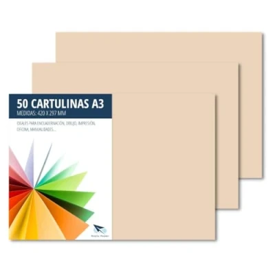 Bild av Raylu Paper® A3 kartonger 50 enheter, 180 g/m², 420 x 297 mm. Färgade med mjuk känsla, perfekt för bindning, kontor, teckning och hantverk