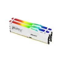 Bild av Kingston FURY Beast RGB DDR5 6000 64GB CL36 Dual Channel (2 pcs) AMD EXPO Vit med