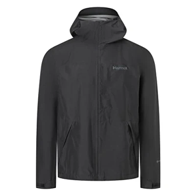 Bild av Marmot Män Minimalist Jacket, Vatten och vindtät Gore Tex regnjacka, andningsaktiv idealisk för cykling samt som vår höstjacka, Black, S