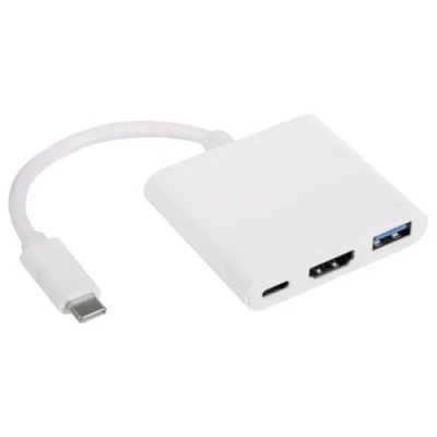 Bild av Akyga AK AD 57 4 portar USB C Hub HDMI A 3.0 adapter splitter 20 cm
