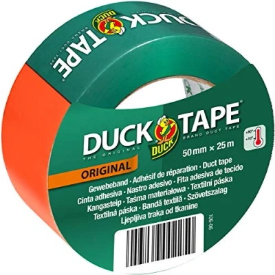 Bild av Duck Tape 106 06 original tygtejp självhäftande tejp med vattentät yta pansartejp extra stark för inomhus och utomhusbruk 50 mm x 5 m