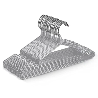 Bild av KEPLIN 20 x premium gummibelagda metallhängare kraftiga platsbesparande organiserare, klädhängare för garderober, klädhängare, (grå)