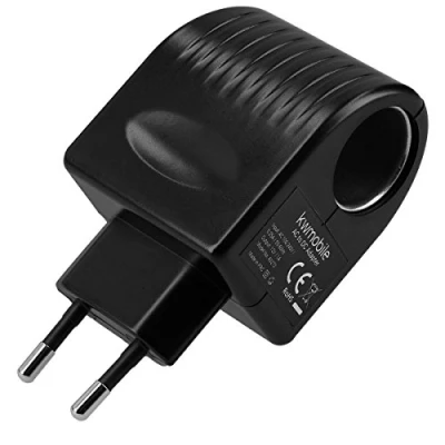 Bild av Kwmobile spänningsomvandlare 230 V till 12 och 1 000 mA max watt cigarettändaruttag adapter med kontakt omvandlare