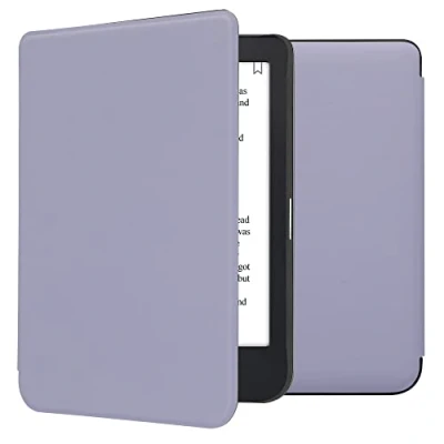 Bild av kwmobile Fall kompatibelt med Kobo Clara 2E / Tolino Shine 4 Syntetiskt läder EREADER Skyddsskyddsskydd Lavendel