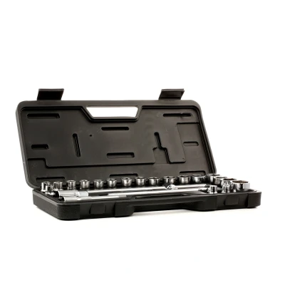Bild av VOREL 58240 Jeu de douilles 24 acier au carbone 1/2 avec fonction crantage