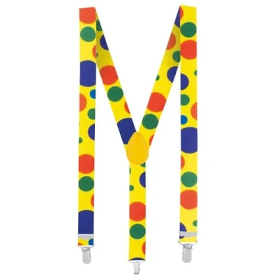 Bild av Boland hängslen, 1 styck, elastan, gummi, metallspänne, läderlapp, suspenderar, motiv, utklädnad, kostym, temafest, karneval