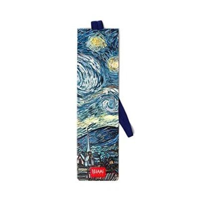 Bild av Legami Bokmärke med elastiskt band, också användbart för att hålla boken stängd, certifierat plastpapper, 4,7 x 17,5 cm, Vincent Van Gogh tema