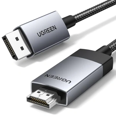 Bild av UGREEN 4K@60Hz DisplayPort zu HDMI Kabel DP Uni Direktional 1.2 2.0 HDR für Multi Screen Kompatibel mit Monitor, Projektor, Dell(2M)