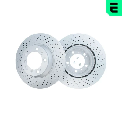 Bild av OPTIMAL BS 9860HC Disque de frein Essieu arrière gauche 330 28 05/07 perforé/ventilé l&#039;intérieur revêtu à haute teneur en carbone avec vis/boulons