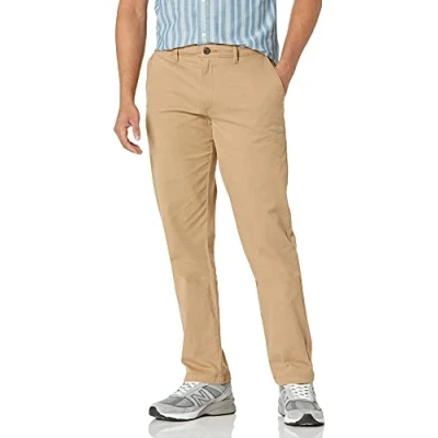 Bild av Amazon Essentials herr rak passform vardaglig stretch chinos byxa, mörk kaki brun, 34 B x 33 L