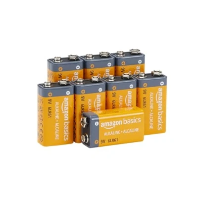 Bild av Amazon Basics Everyday alkaliska batterier, 9 V, 8 stycken (utseendet kan variera)