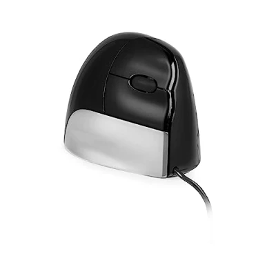 Bild av BakkerElkhuizen Evoluent Standard, vertikal ergonomisk mus, PC mus med kabel för högerhänta, dator/laptop/Mac, svart/mörkgrå/silver