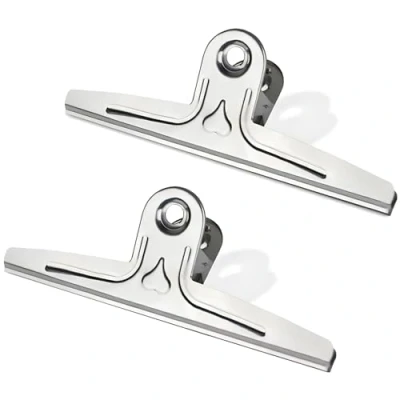 Bild av Coideal Extra stora bulldogg klämmor, 2 pack 11,8 tum silverton rostfritt stål filpärm gem pappersklämmor för ritbord, målning, bilder, hemkök, kontorsskolmaterial (30 cm)