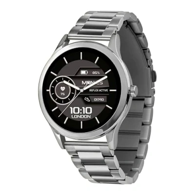 Bild av Reflex Active Series 31 Amoled Smart Calling Watch för kvinnor och män med Bluetooth, 3,5 cm, fitnessmätare, blodsyre, pulsmätning rostfritt stålarmband kompatibelt Android IOS