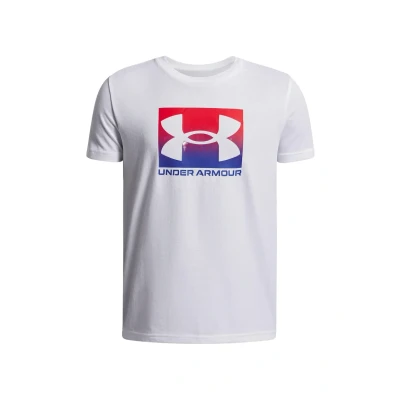 Bild av Under Armour kortärmad t shirt för pojkar, Vit//kunglig, 140/150 cm