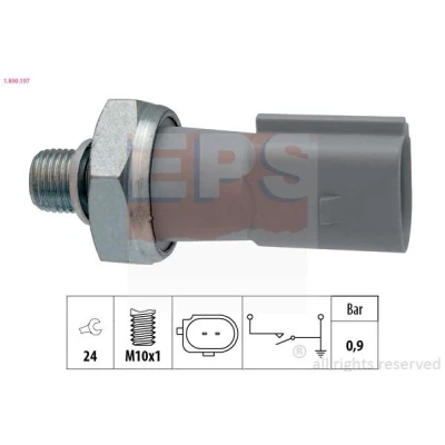 Bild av EPS 1.800.197 Sonde De Pression d&#039;Huile M10x1 1 Made in Italy OE Equivalent AUDI: Q5, A5 B8 Coupe, Q7, VOLKSWAGEN: Golf 5, New Beetle 3/5 portes